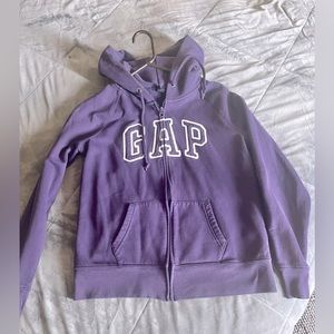 GAP Logo Full Zip Hoodie | Women’s Size M | Purple